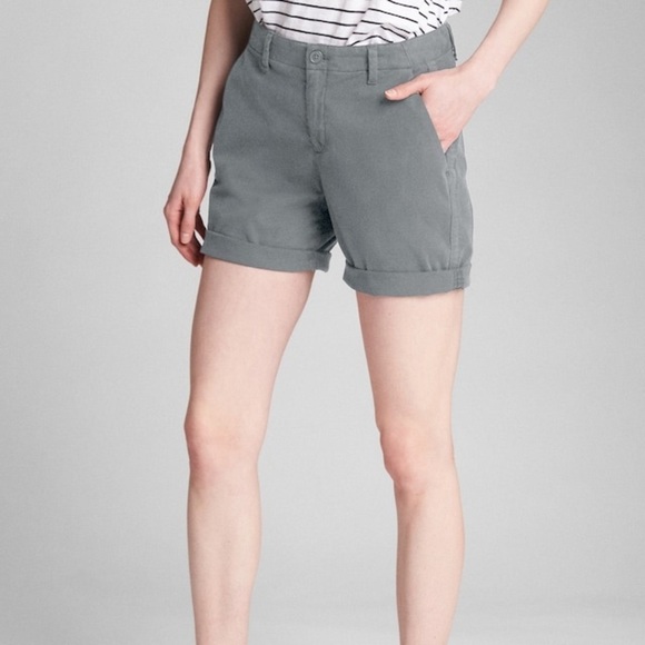 NWT GAP Gray 5”Chino Shorts Cotton - Picture 1 of 7